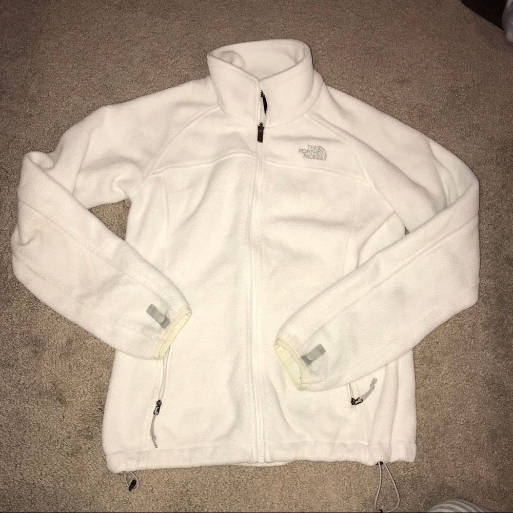 White The North Face Zip Up Jacket